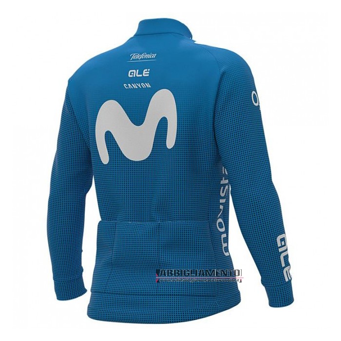 Abbigliamento Movistar 2020 Manica Lunga e Calzamaglia Con Bretelle Blu - Clicca l'immagine per chiudere